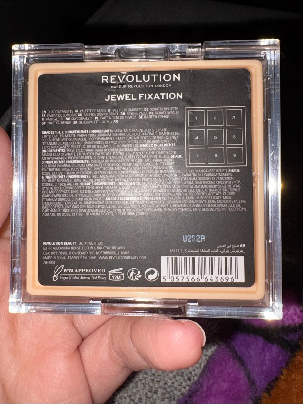 Revolution Eyeshadow Palette - Red, Pink, Purple, Gold, Orange, Brown